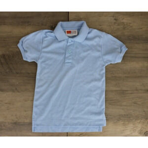 VINTAGE McKids Boys Youth Size 6-7 Short Sleeve Polo Causal Shirt Pale Blue